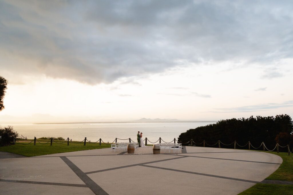 Sunset sky over Jack Rabbit Vineyard, Bellarine Peninsula wedding venue