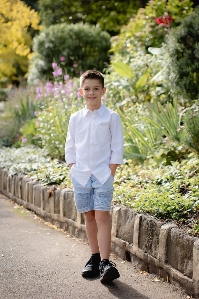 Max's portrait at Leachwood Gardens family photography session