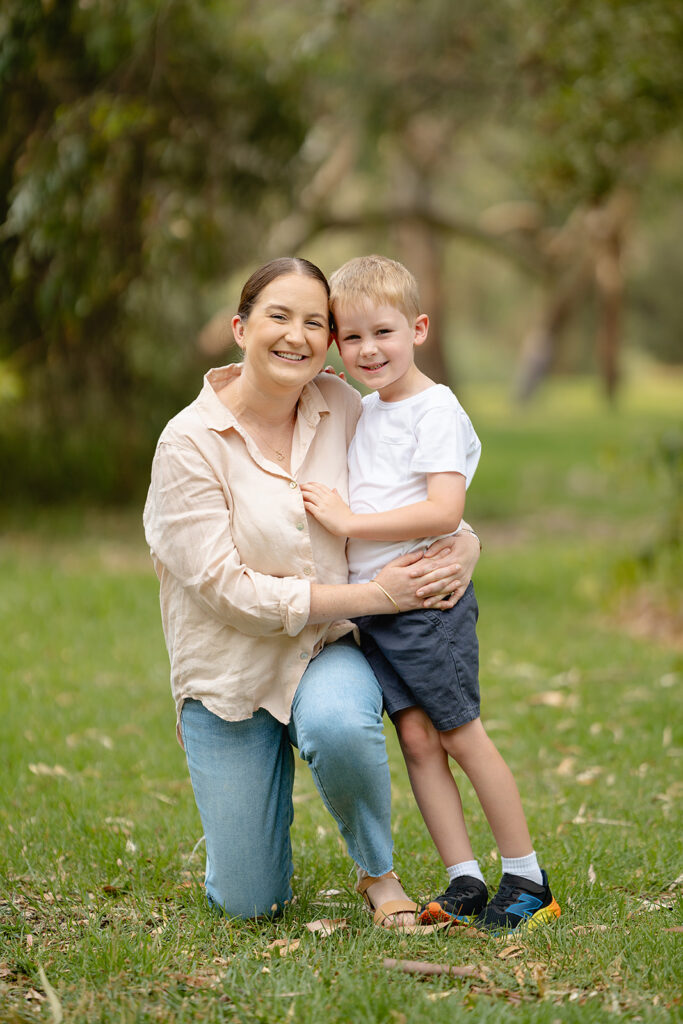 Kelly with her son at Balyang Sanctuary family photography session